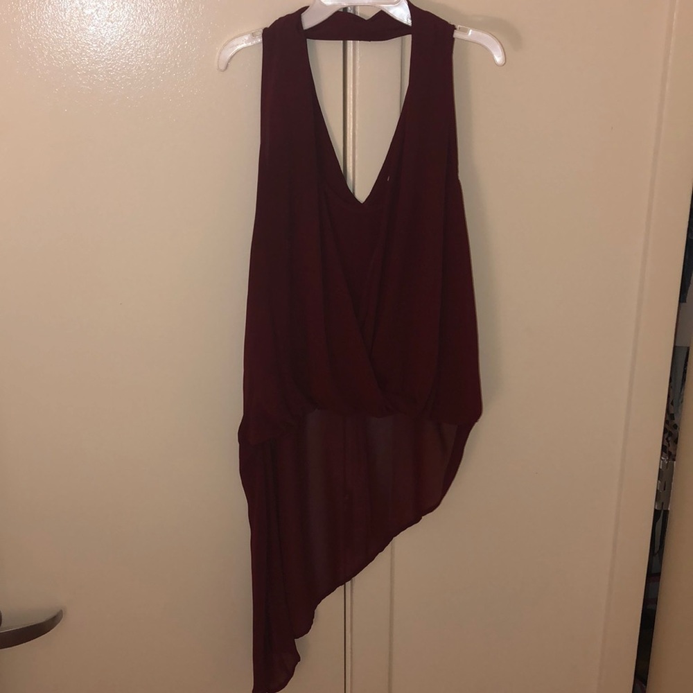 Burgundy halter top